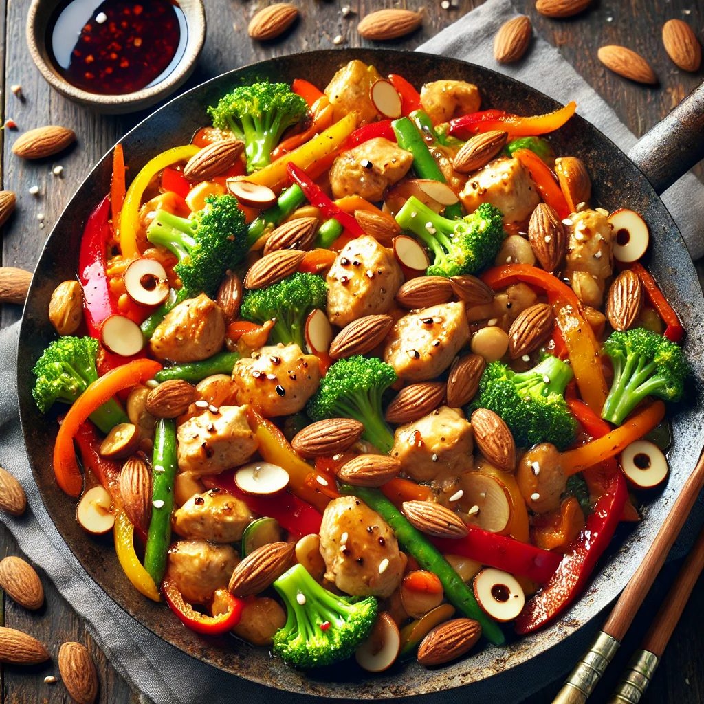 Chicken Almond Stir-fry Recipe Chicken Almond Stir-fry Recipe